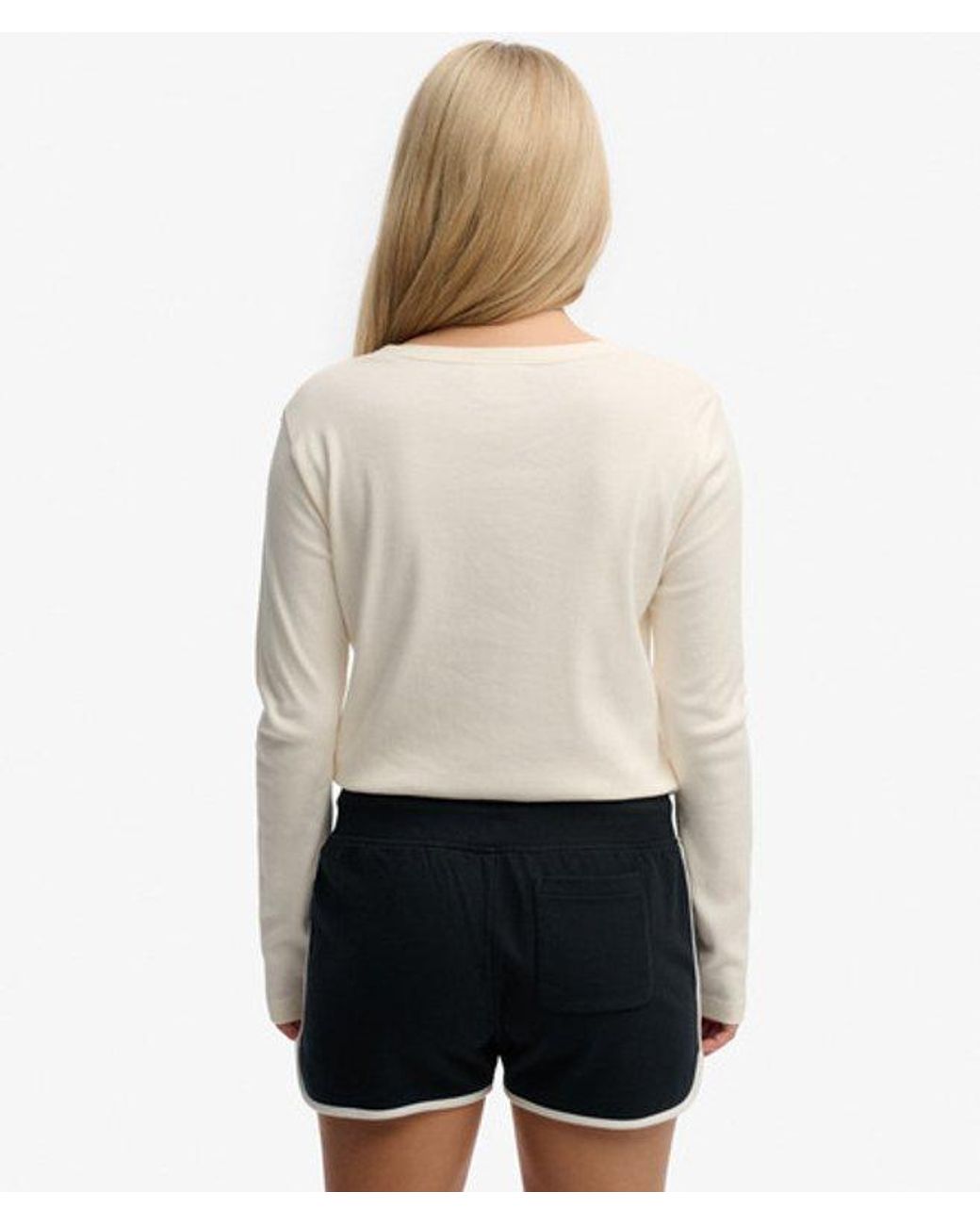 Superdry Natural & Co Athletic Essentials Button Down Long Sleeve Top
