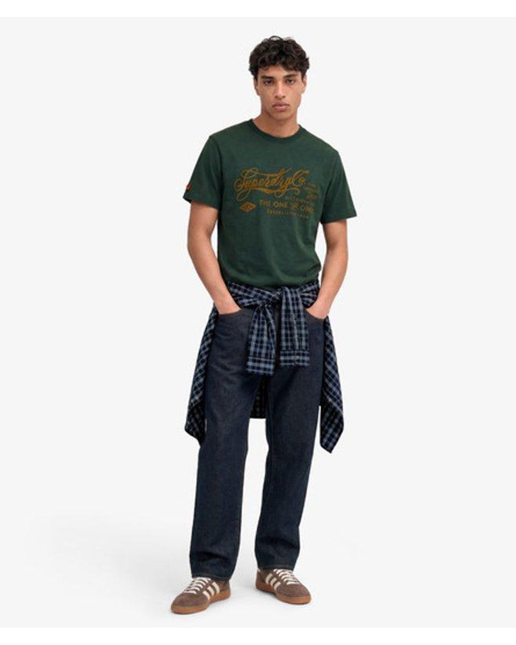 Superdry Green Industry Worker Relaxed T-Shirt for men