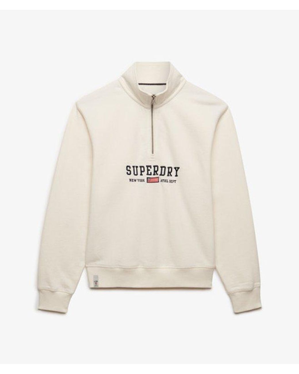 Superdry Natural & Co Athletic Essentials Graphic Half Zip Sweatshirt