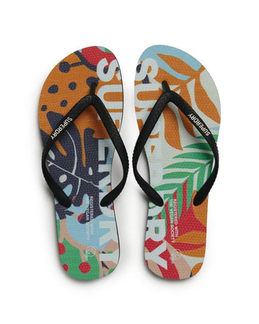 Superdry Metallic Ladies Logo Vegan Flip Flops