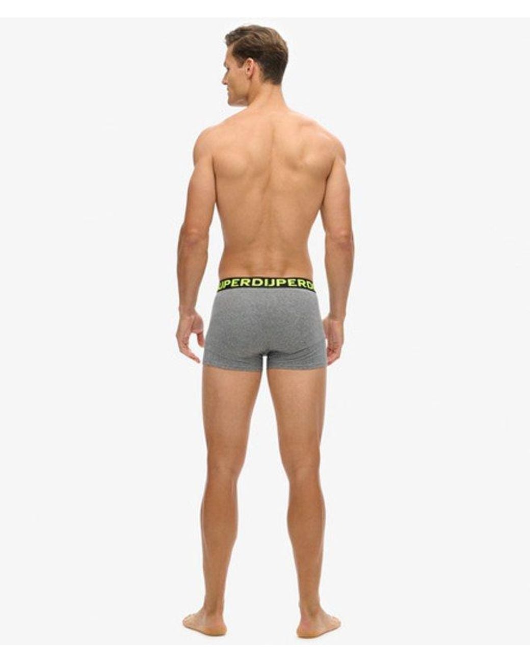 Superdry White & Co Classic Logo Print Cotton Boxer Triple Pack for men