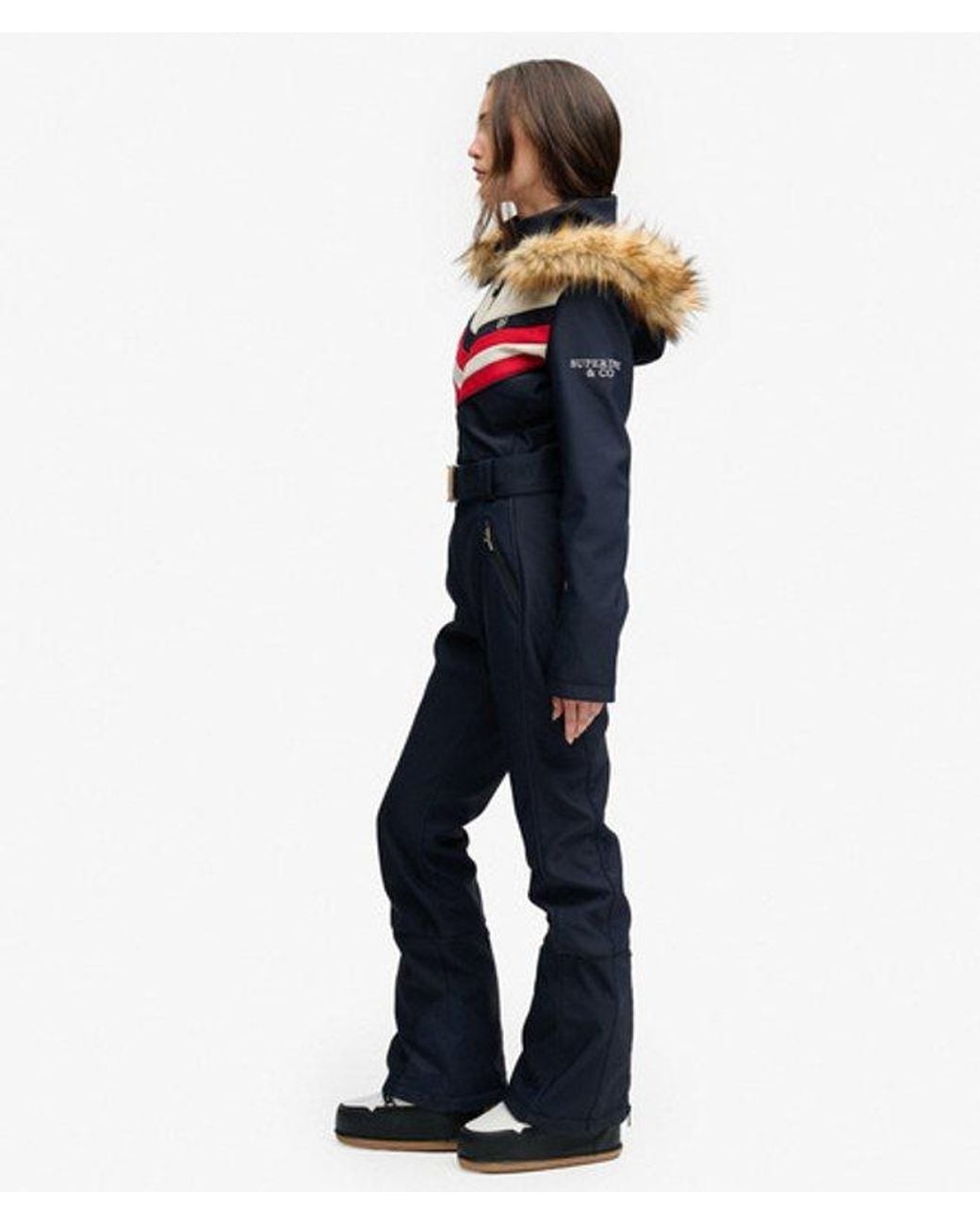 Superdry Blue & Co Luxe Chevron Ski Suit
