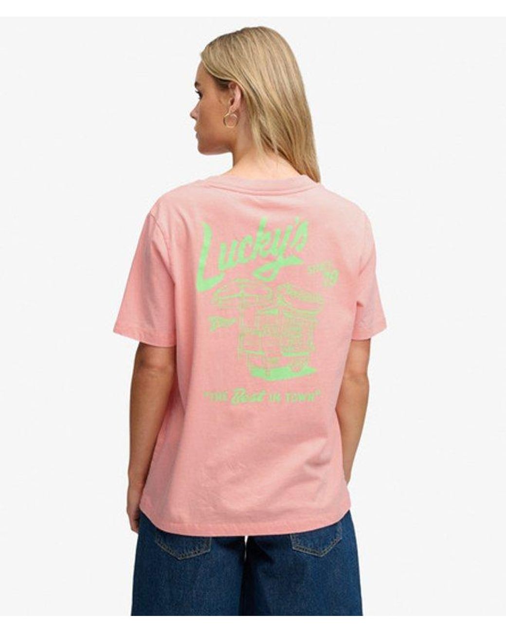 Superdry Pink & Co Roadside Trade Relaxed T-shirt