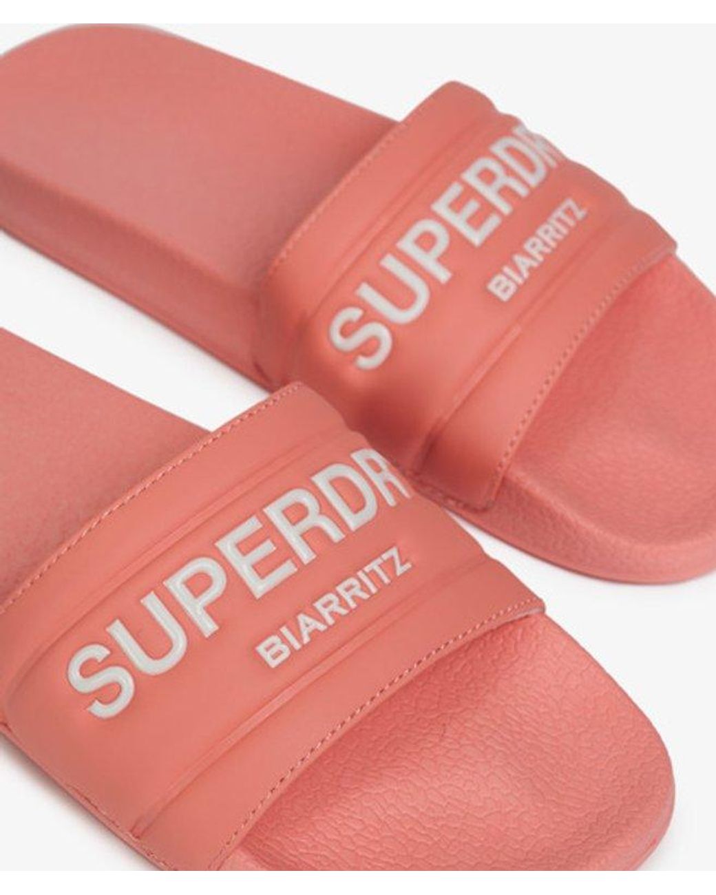 Superdry Pink & Co Destination Pool Sliders