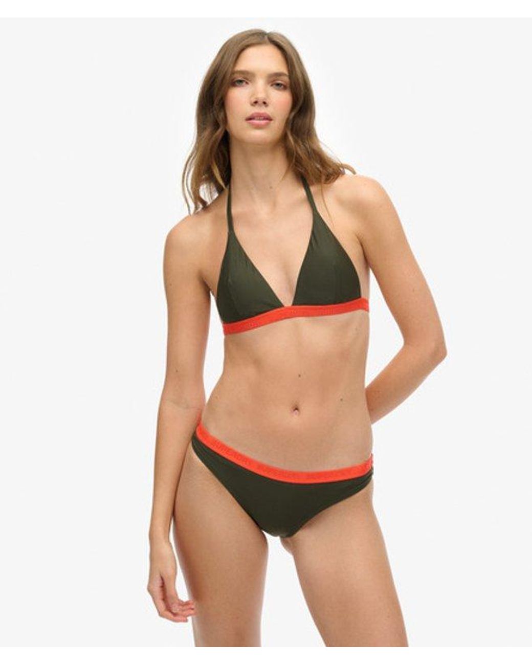 Superdry Green & Co Triangle Elastic Bikini Top