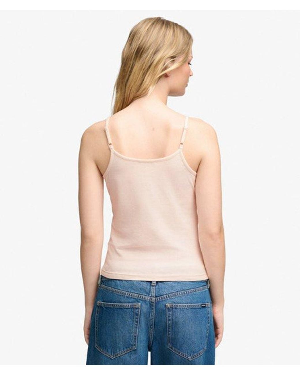 Superdry Natural & Co Athletic Essentials Trim V-neck Vest Top