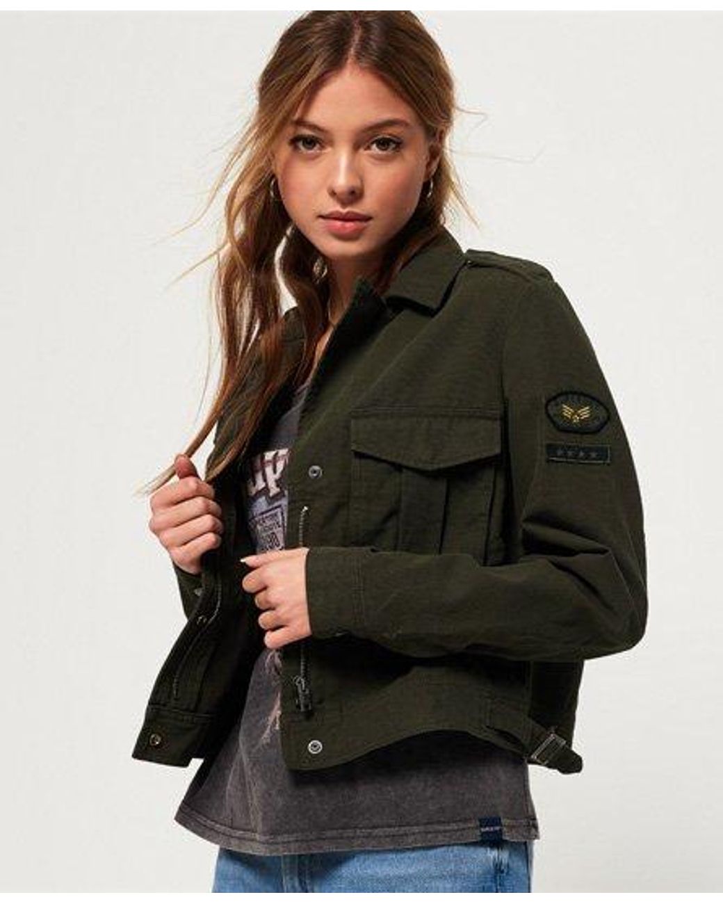 cropped army jacket