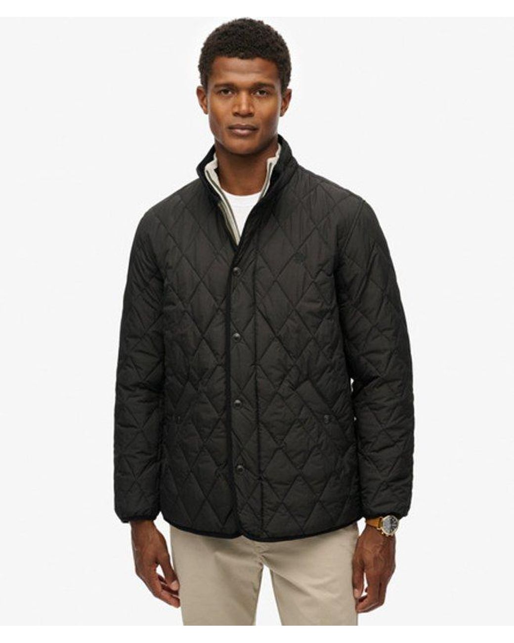 Superdry Black & Co Quilted Estate Jacket for men