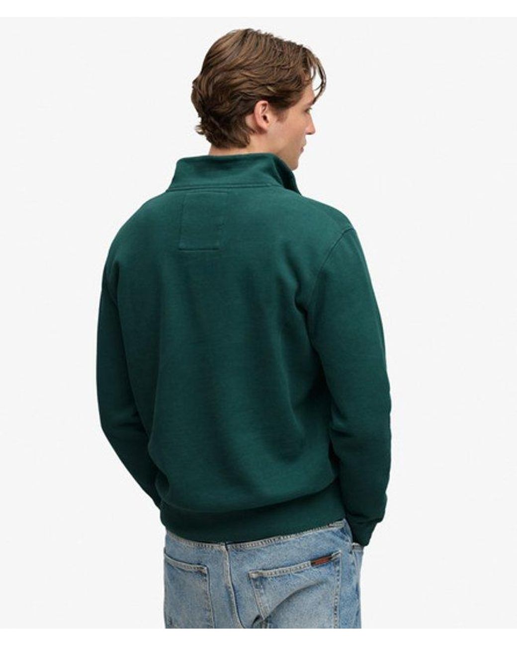 Superdry Green & Co Tonal Half Zip Sweatshirt for men