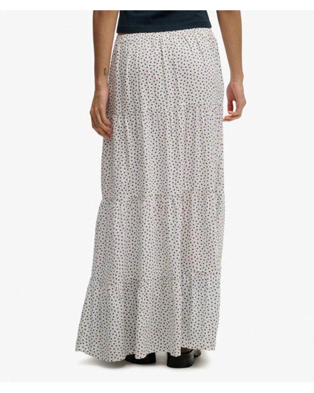 Superdry White & Co Woven Tiered Maxi Skirt