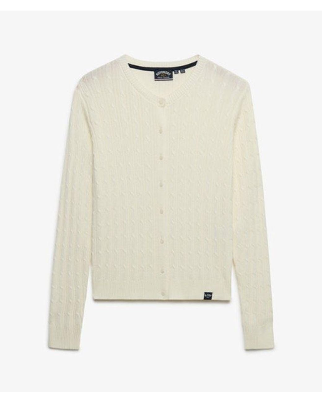 Superdry Natural Slouchy Cable Cardigan