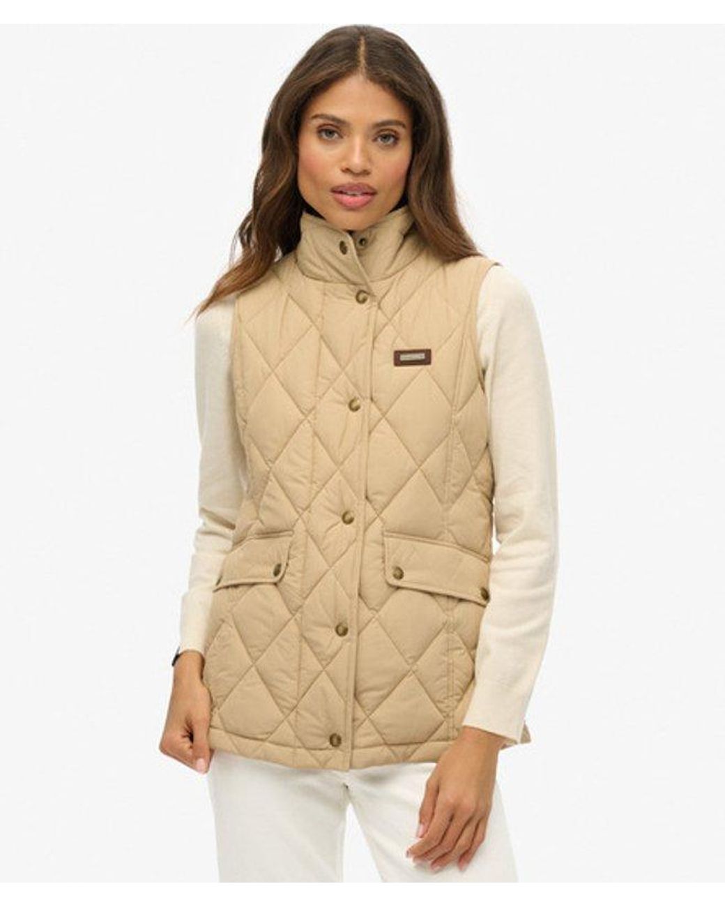 Superdry Natural & Co Cord Trimmed Liner Gilet