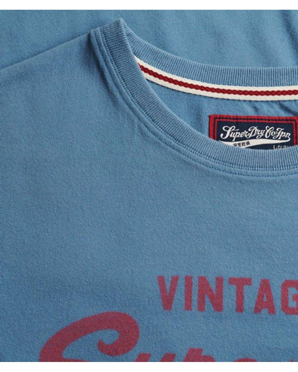 Superdry Blue & Co Vintage Logo Classic T-shirt for men