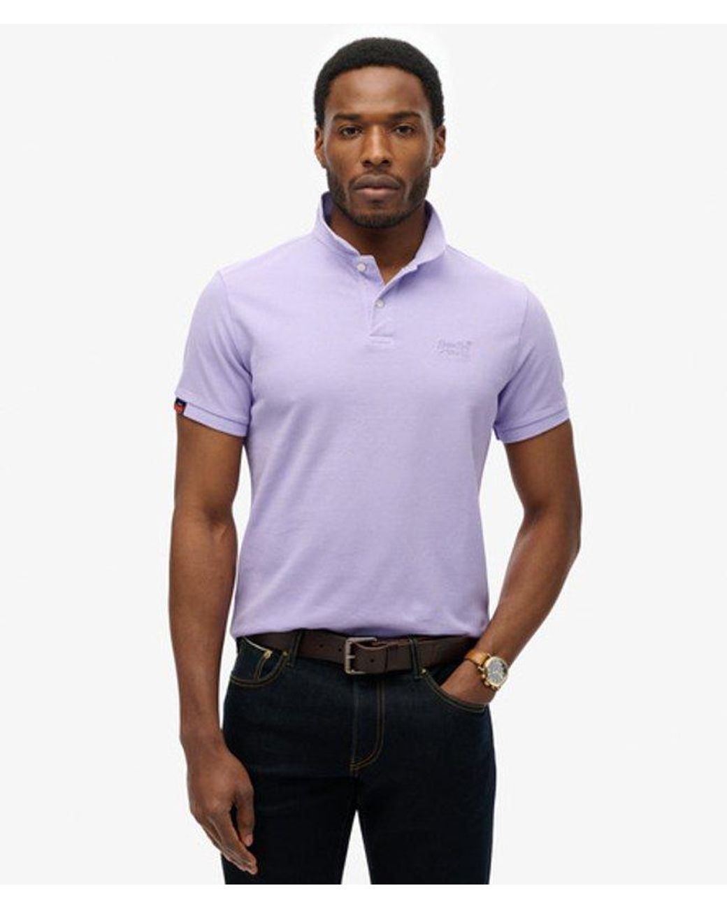 Superdry Purple & Co Vintage Destroy Polo Shirt for men