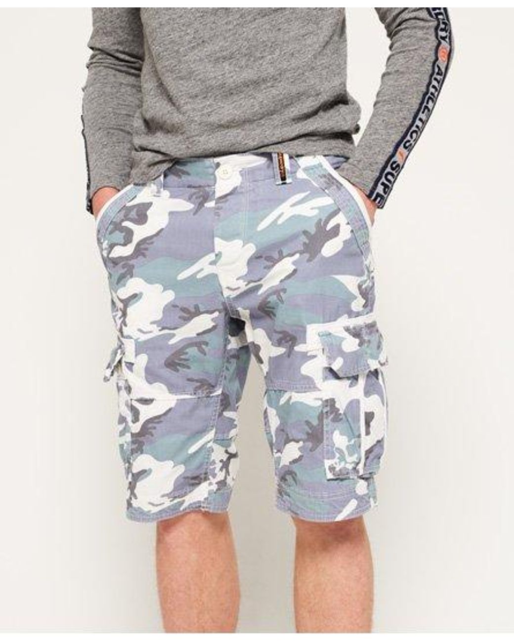 Superdry Core Cargo Lite Shorts in Light Grey (Gray) for Men | Lyst