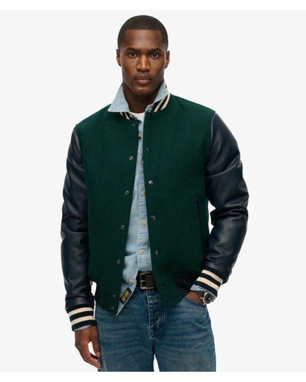 Superdry Green & Co College Bomber Jacket for men