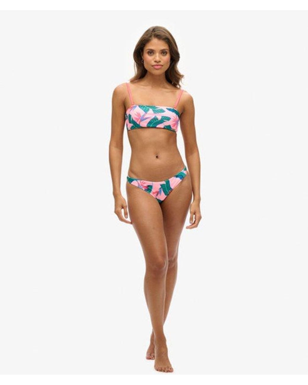 Superdry Pink & Co Tropical Bandeau Bikini Top