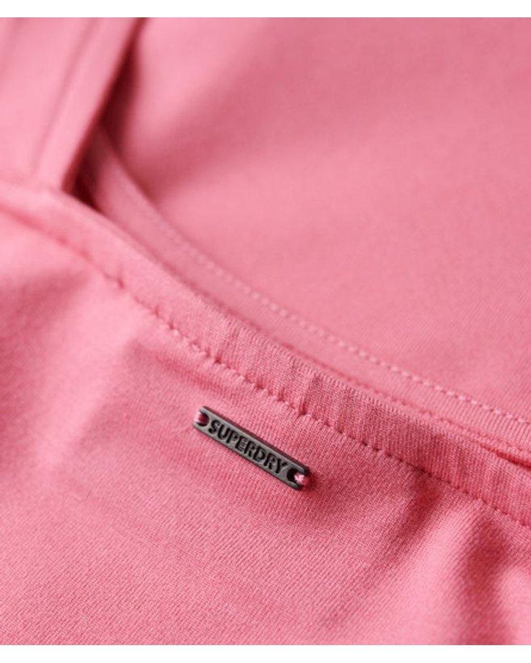 Superdry Pink & Co Square Neck Jersey Mini Dress