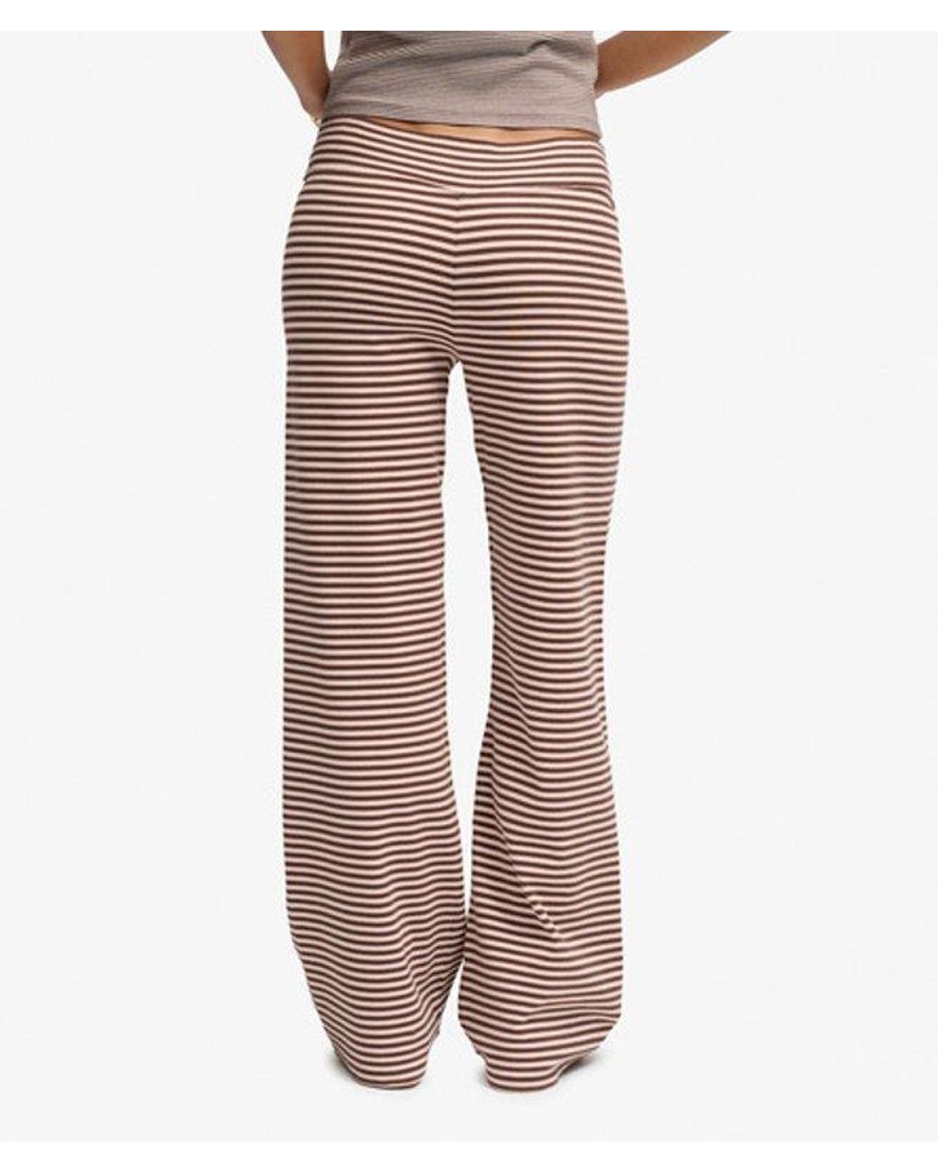 Superdry Athletic Essentials Jerseybroek Slanke Pasvorm in het Brown