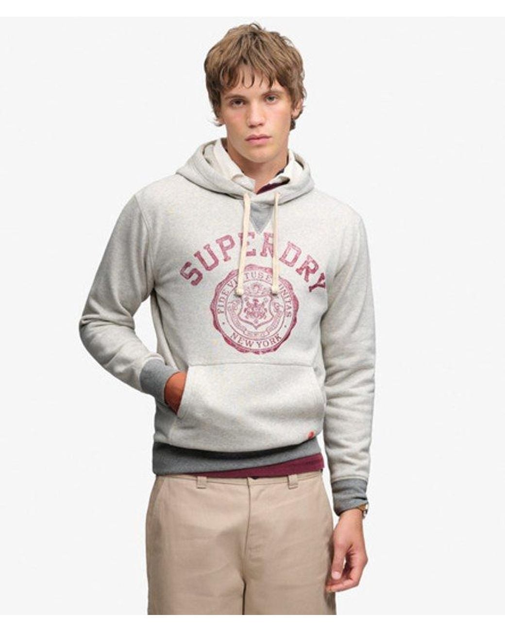 Superdry Gray & Co Athletic Essentials Hoodie for men