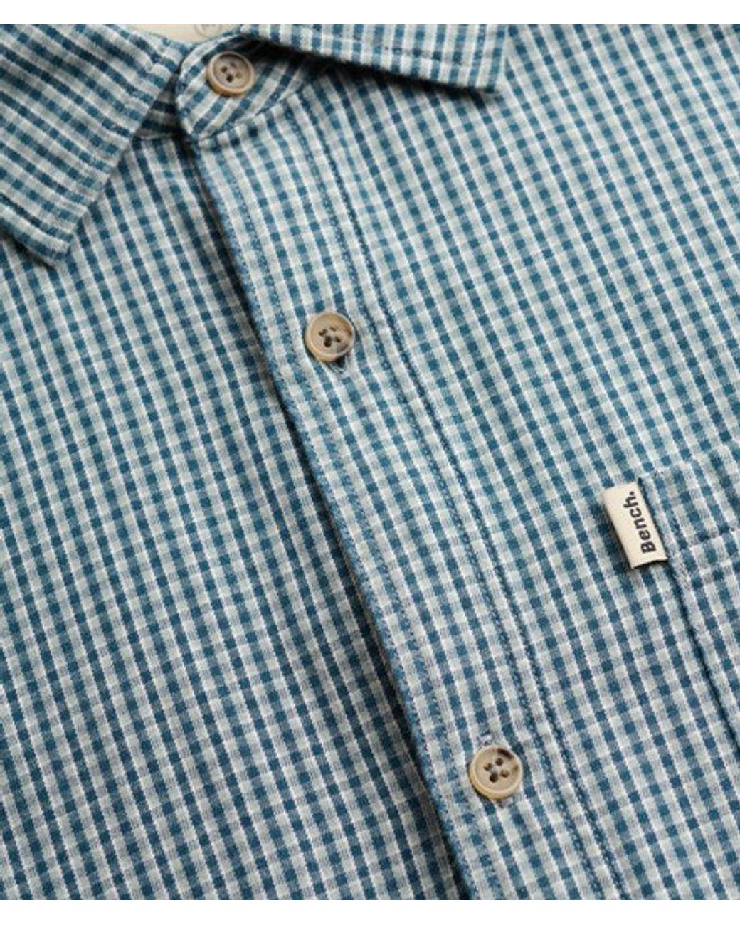 Superdry Blue Bench X & Co Bench Skater Check Long Sleeve Shirt for men