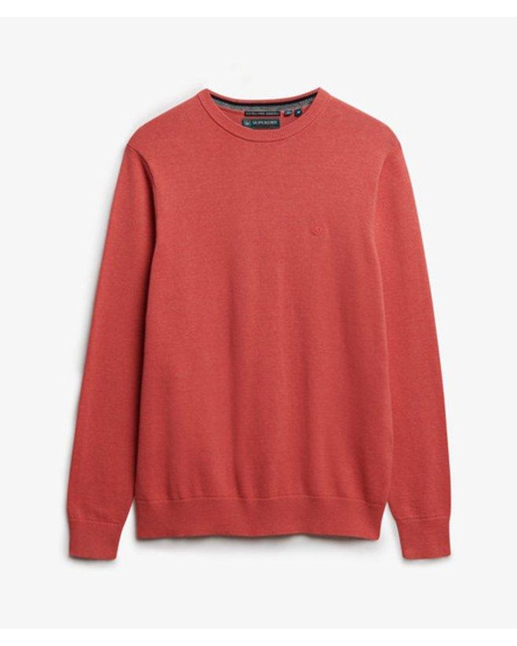 Superdry Red Essentials Cotton Jumper for men