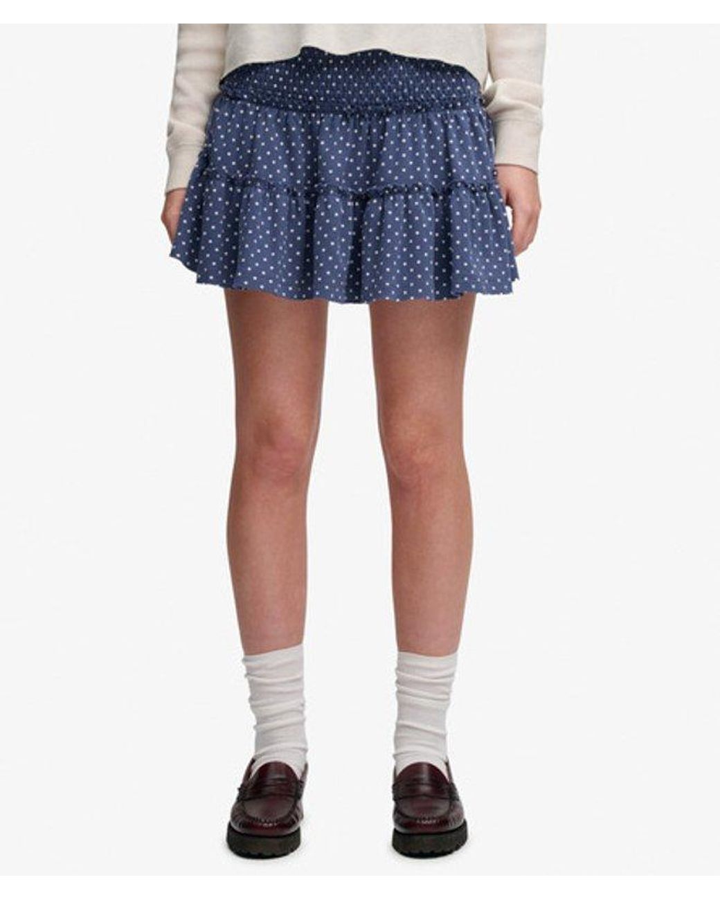 Superdry Blue & Co Tiered Jersey Mini Skirt