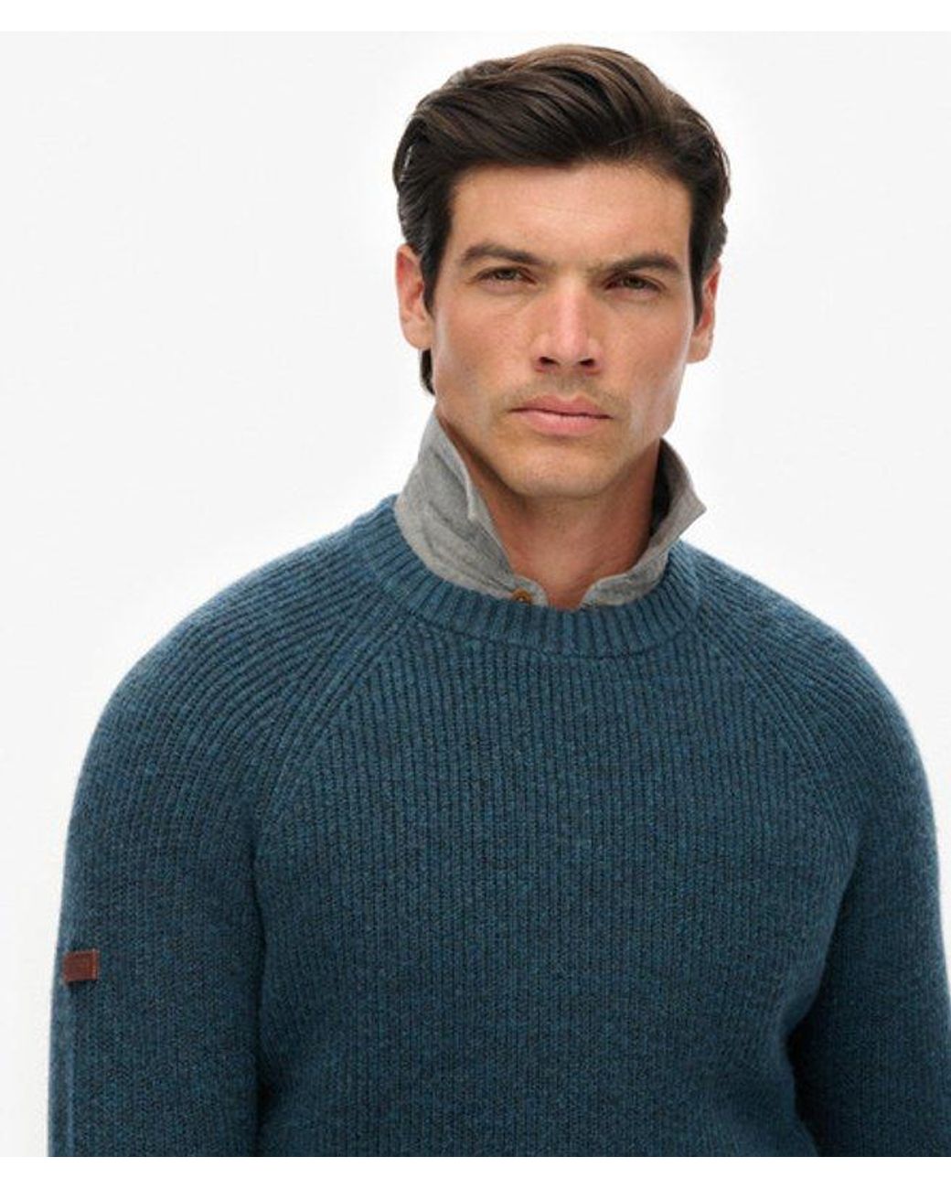 Superdry Blue & Co Chunky Raglan Jumper for men