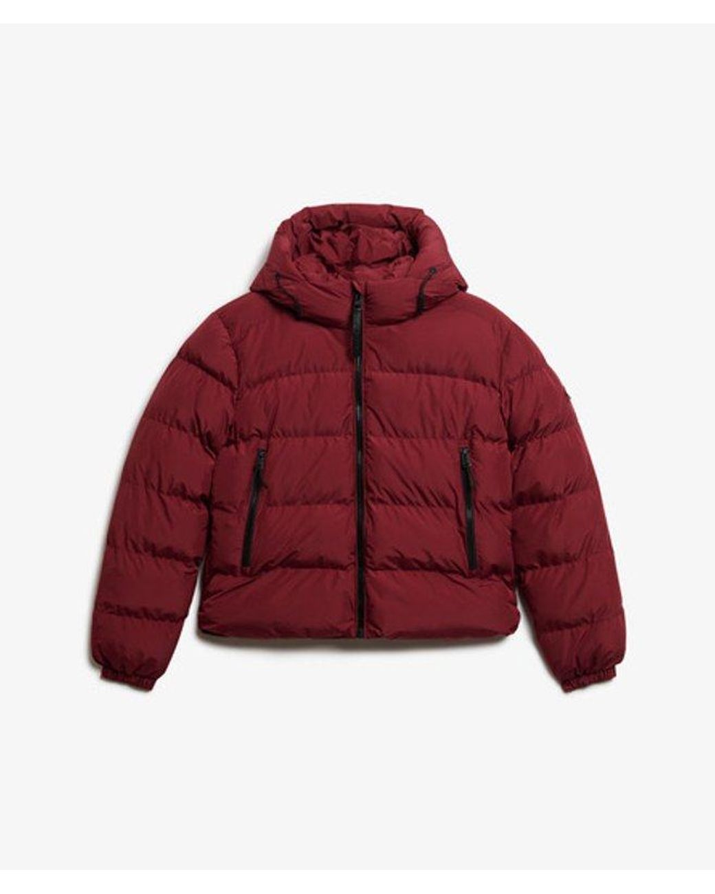 Superdry Red & Co Hooded Sports Puffer Jacket