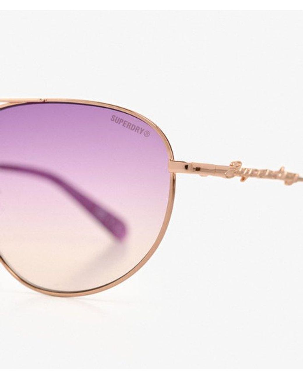 Superdry Pink & Co Gradient Lens Aviator Sunglasses