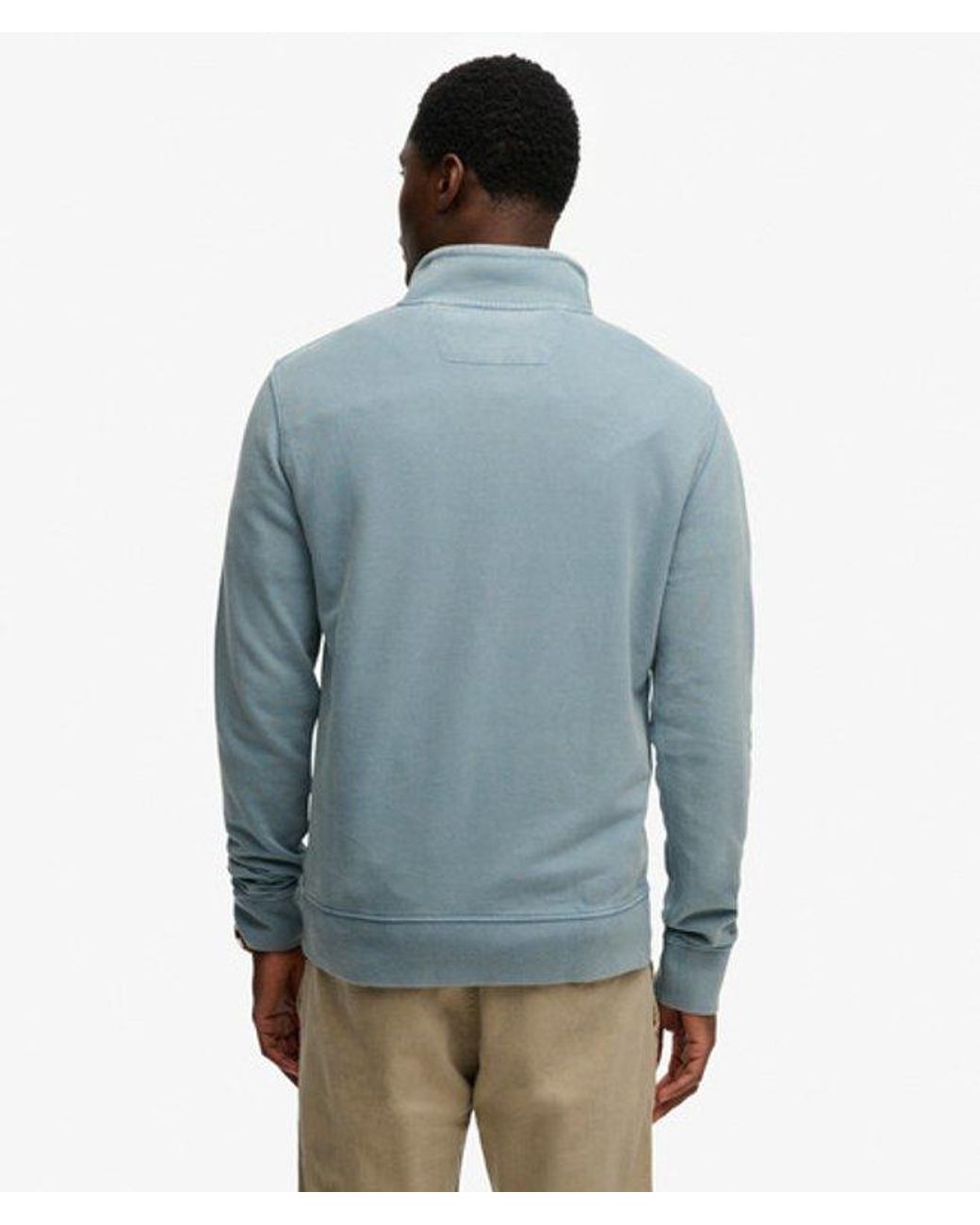Superdry Blue & Co Classic Essential Half Zip Sweatshirt for men