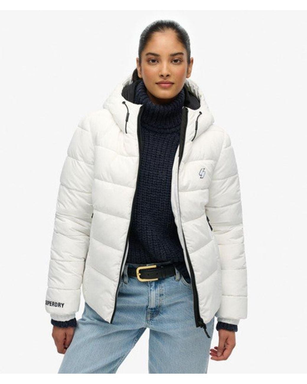 Superdry White & Co Hooded Spirit Sports Puffer Jacket