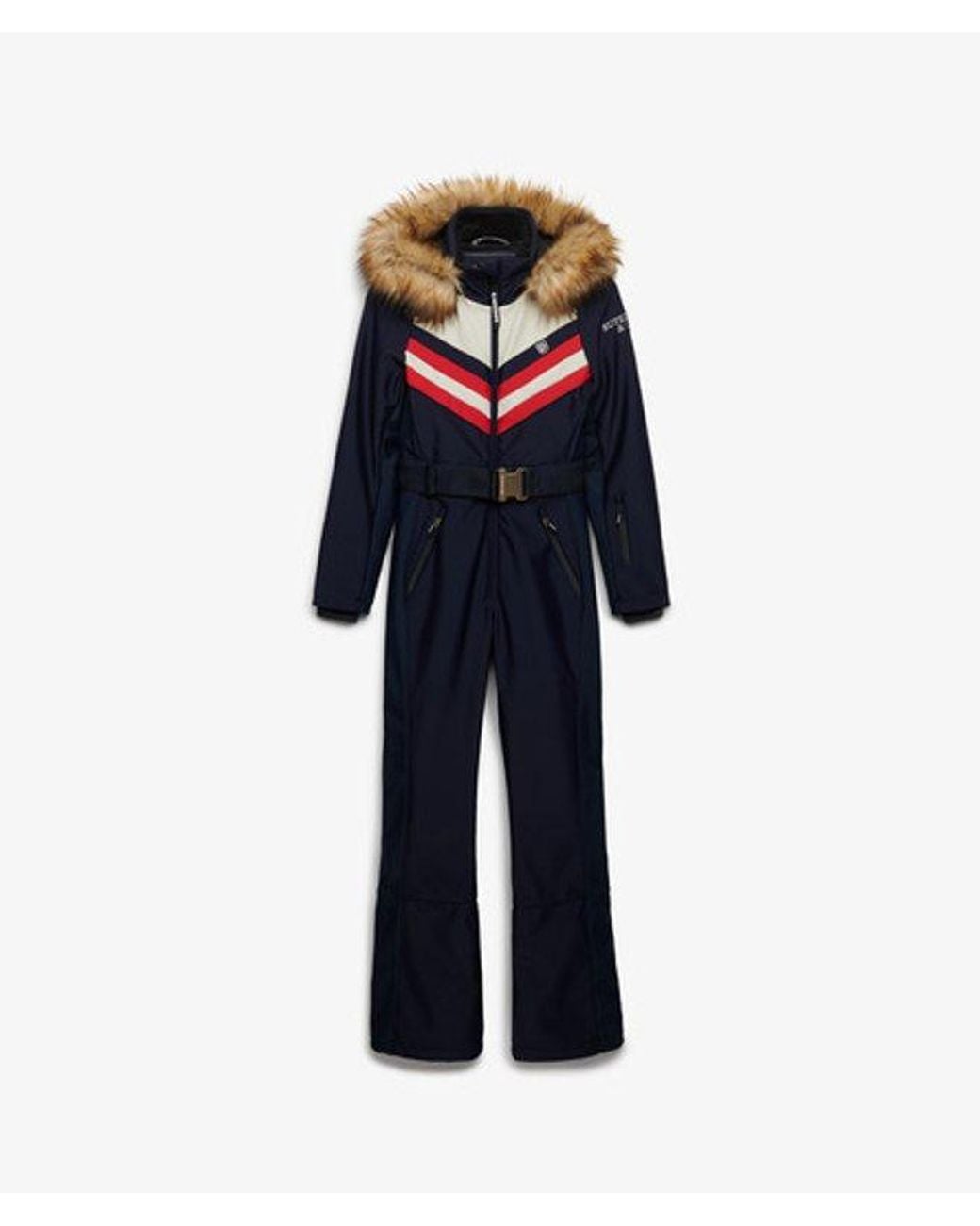 Superdry Blue & Co Luxe Chevron Ski Suit