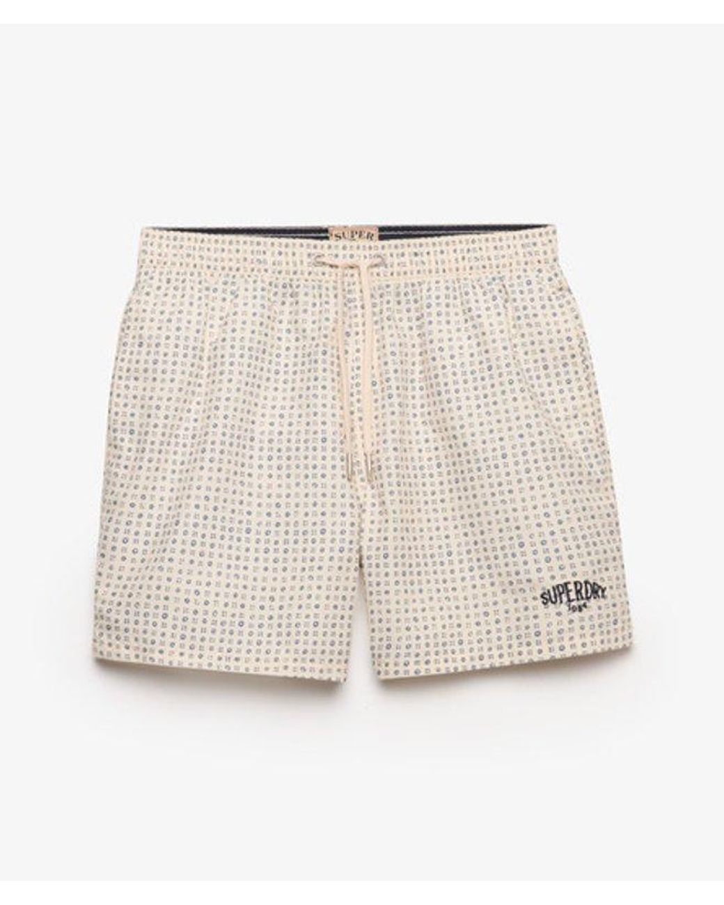 Superdry Blue & Co Premium Printed 15-inch Swim Shorts for men