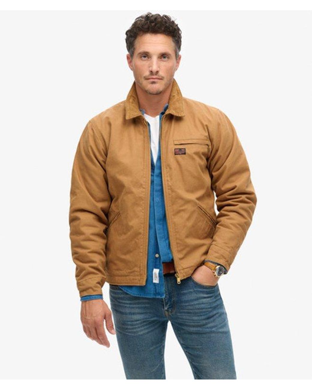 Superdry Blue & Co Classic Embroidered Logo Surplus Ranch Jacket for men