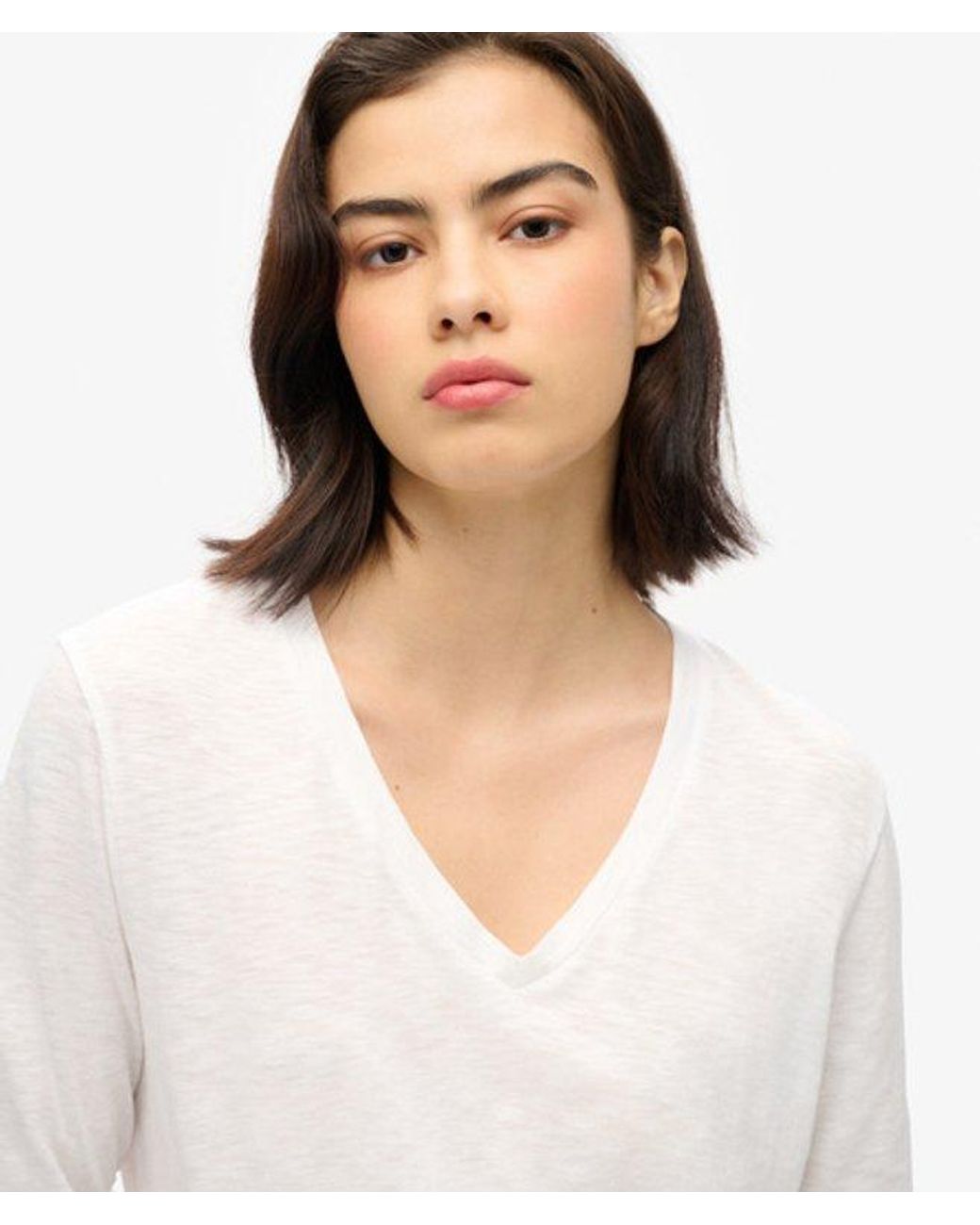 Superdry Blue & Co Long Sleeve Jersey V-neck Top