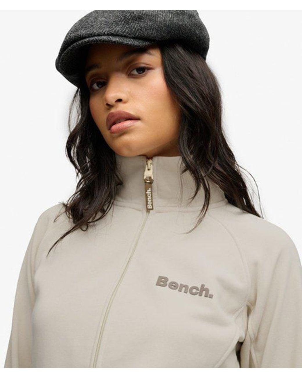Superdry Gray Bench X & Co Bench High Neck Sweat Track Top