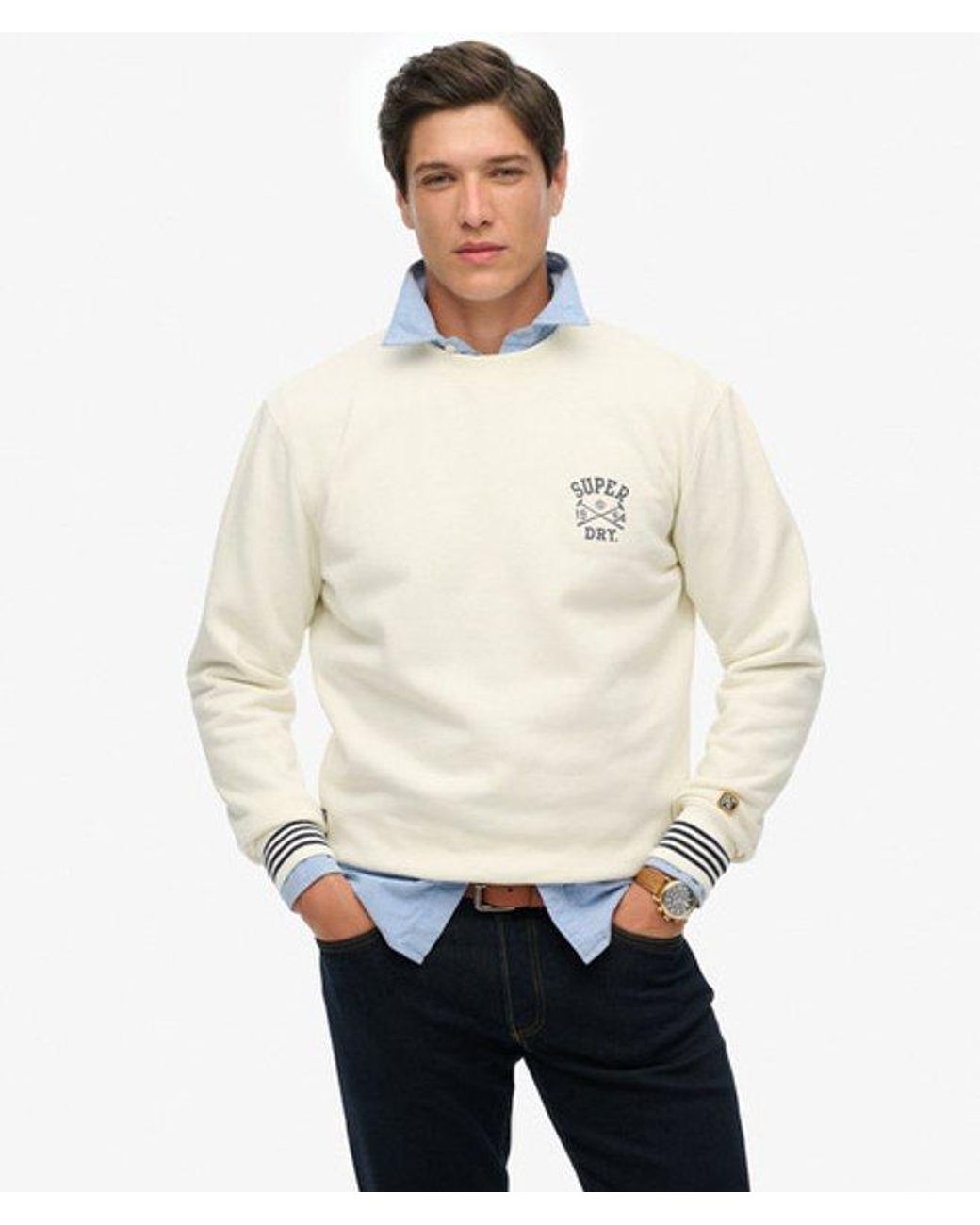 Superdry White & Co Athletic Club Crew Sweatshirt for men