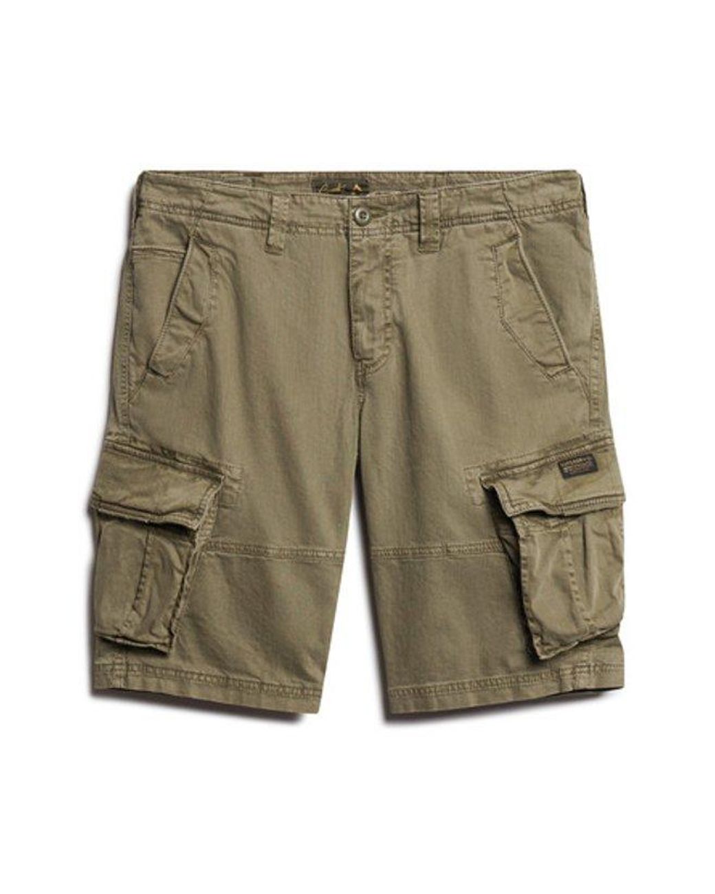 Superdry Core Cargo Short Relaxed Pasvorm in het Natural voor heren