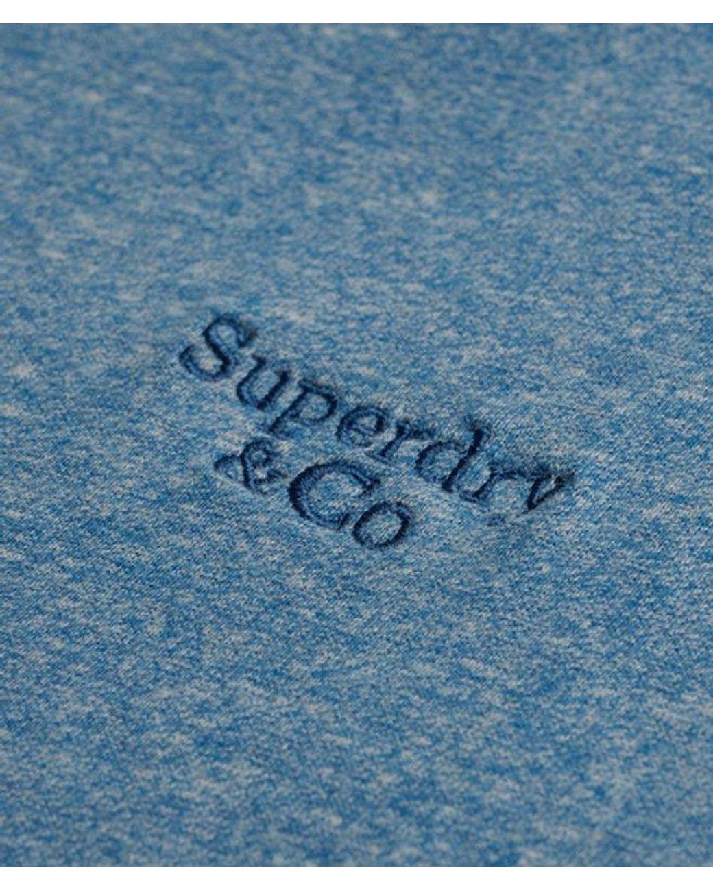 Superdry Blue & Co Essential Serif Logo Embroidered T-shirt for men