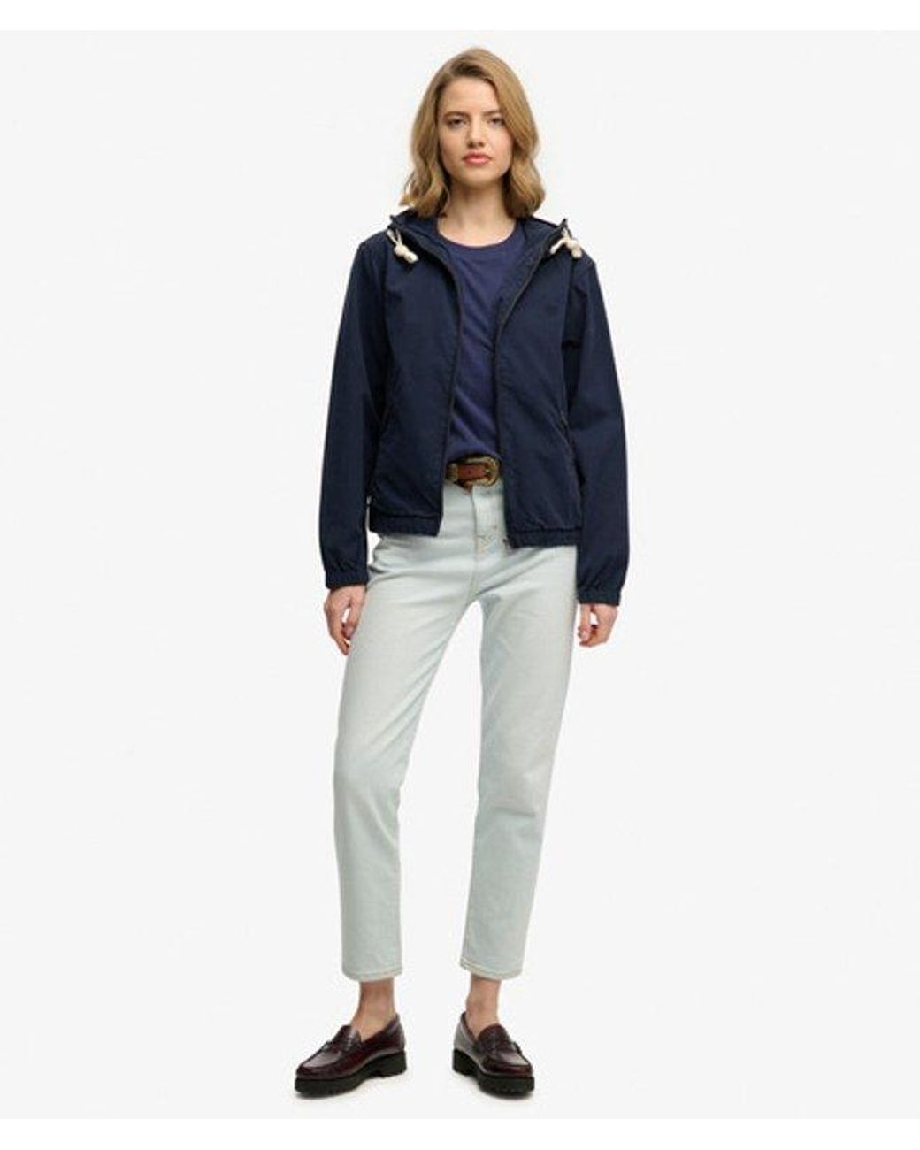 Superdry Blue & Co Hooded Washed Twill Jacket