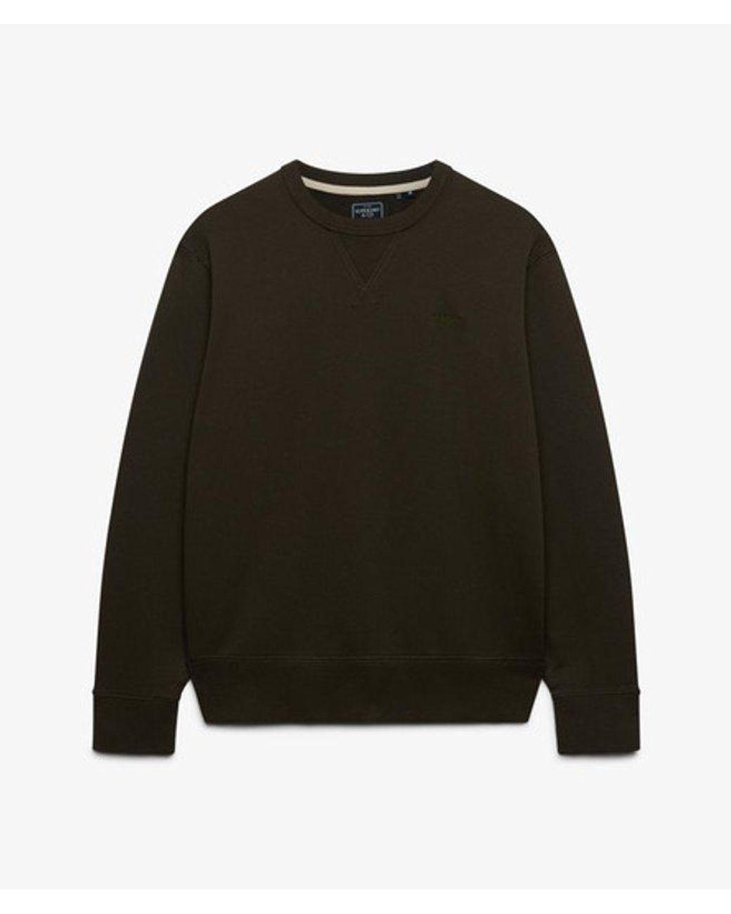 Superdry Black & Co Essential Stacked Logo Crew Sweatshirt for men