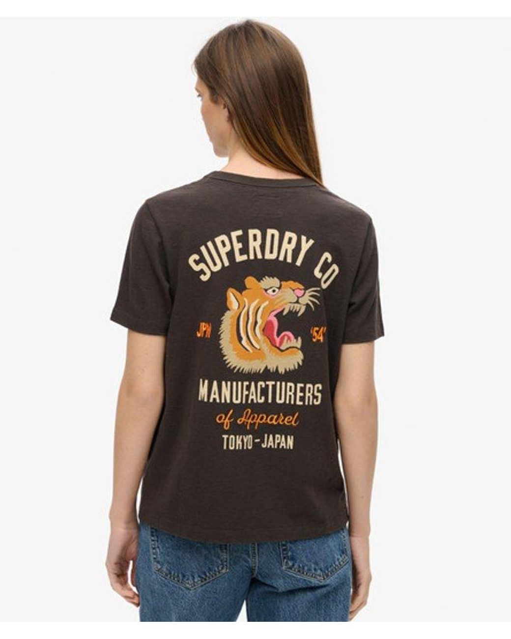 Superdry Black & Co Workwear Embroider Pocket T-shirt