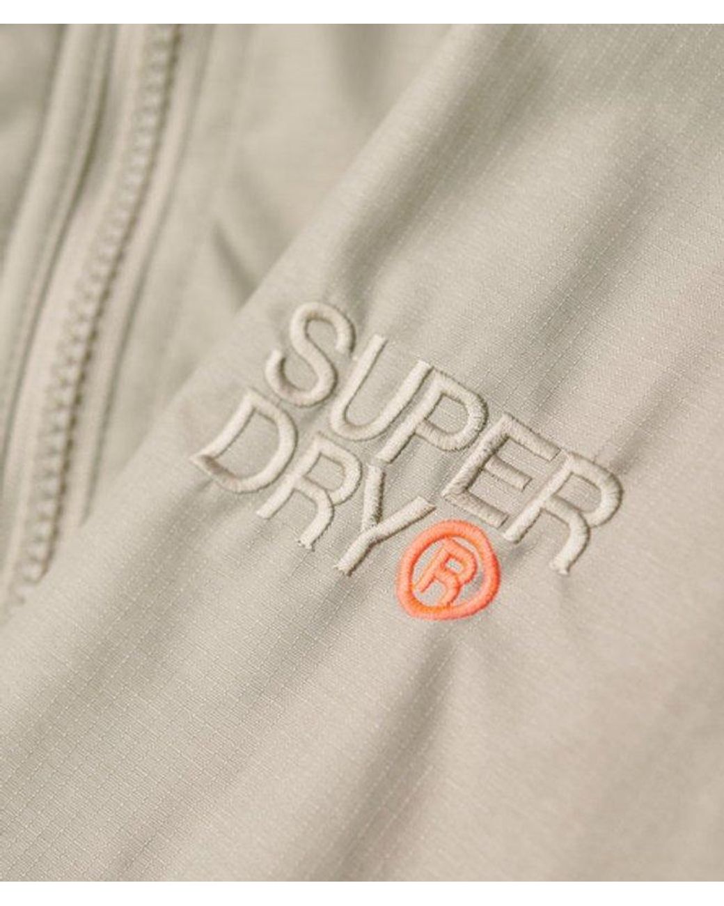 Superdry Natural & Co Ladies Slim Fit Pop Zip Hooded Arctic Sd-windcheater Jacket