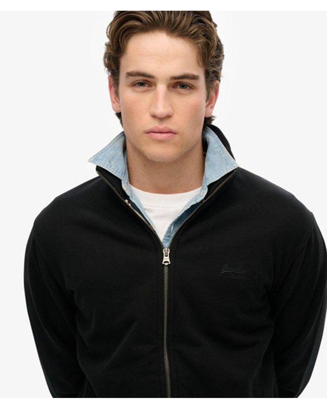 Superdry Black & Co Essential Logo Track Top for men