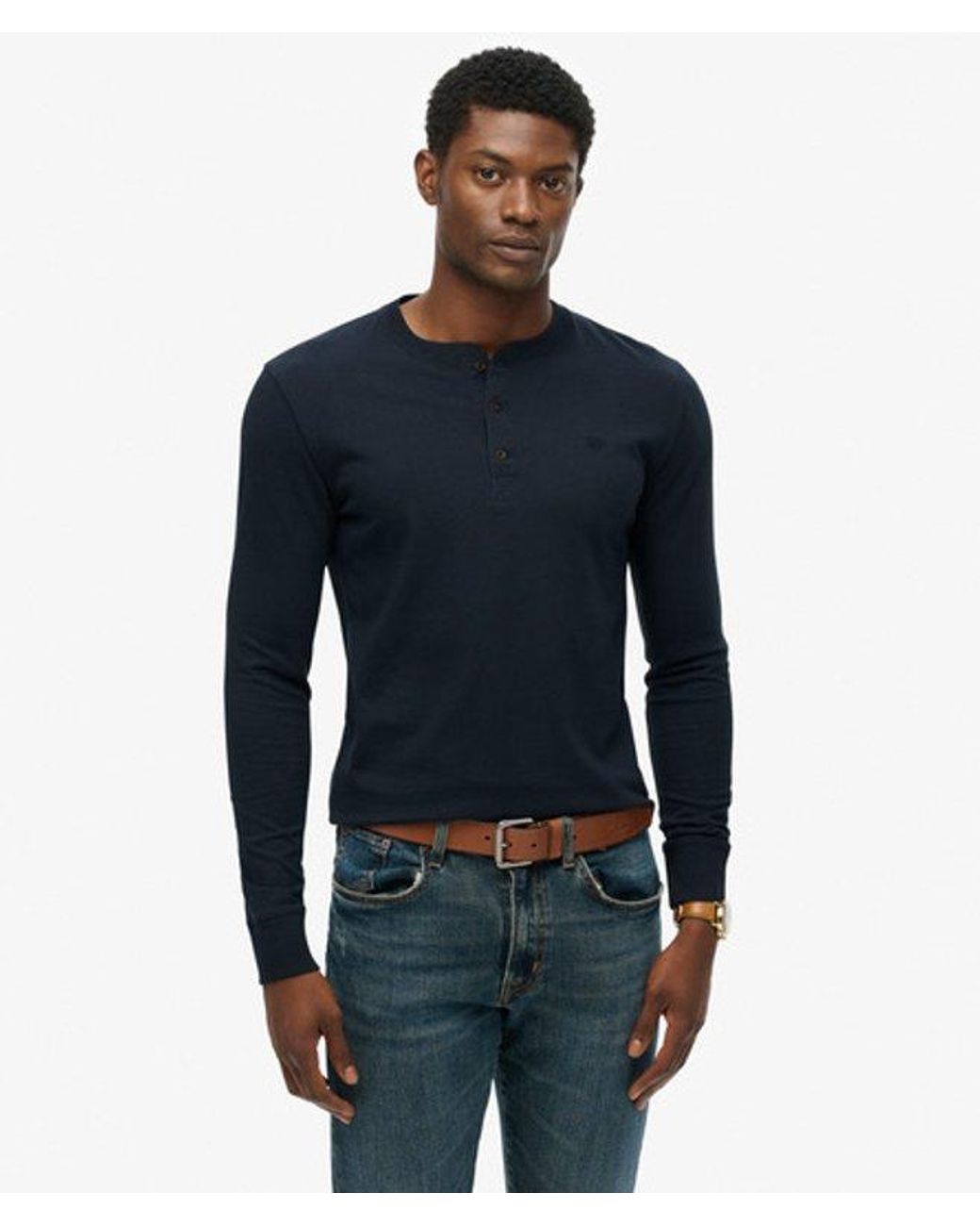 Superdry Blue & Co Classic Essential Henley Top for men