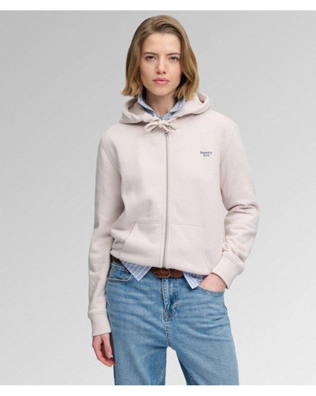 Superdry Blue & Co Signature Embroidered Zip Hoodie