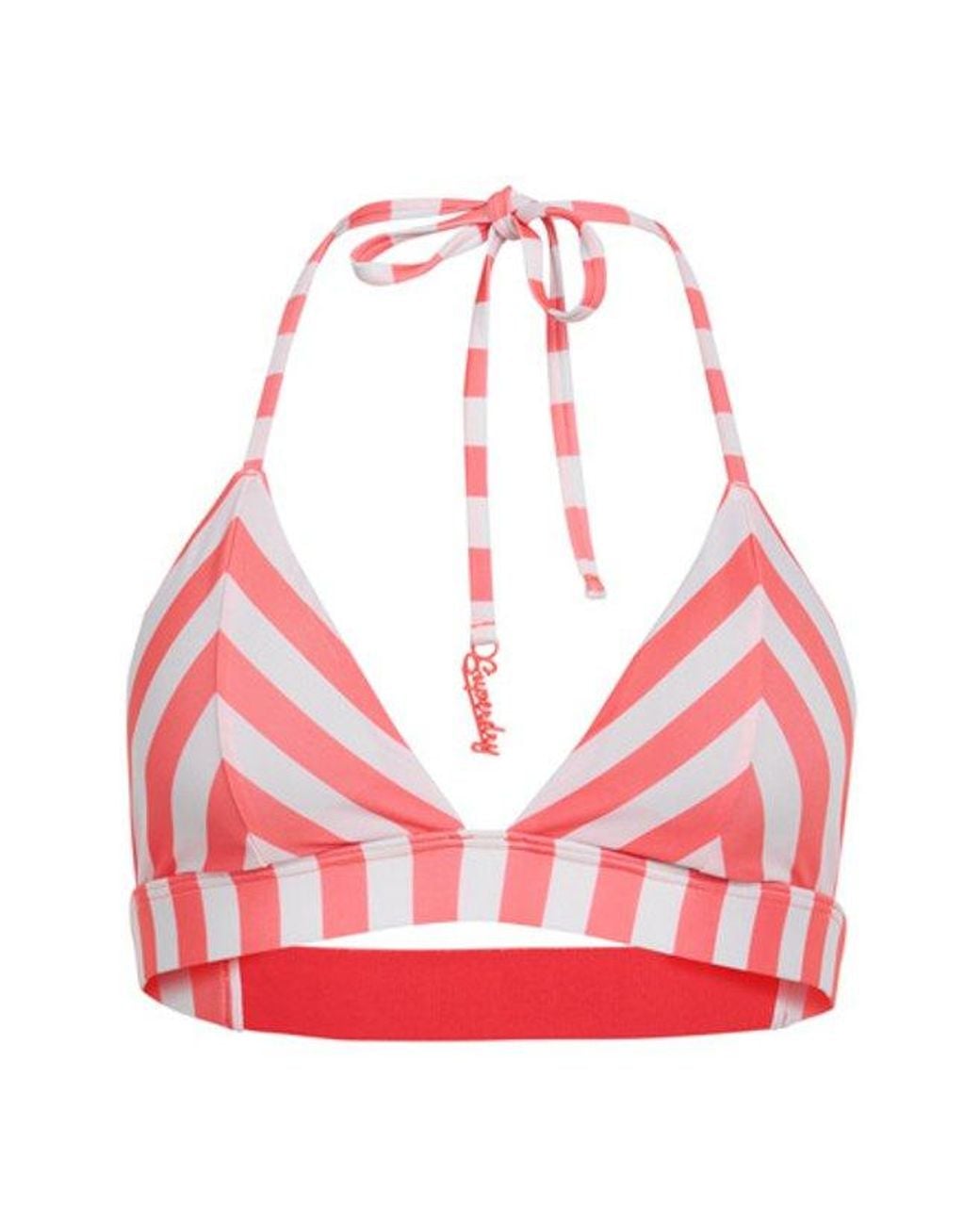 Superdry Red & Co Striped Cheeky Bikini Bottoms