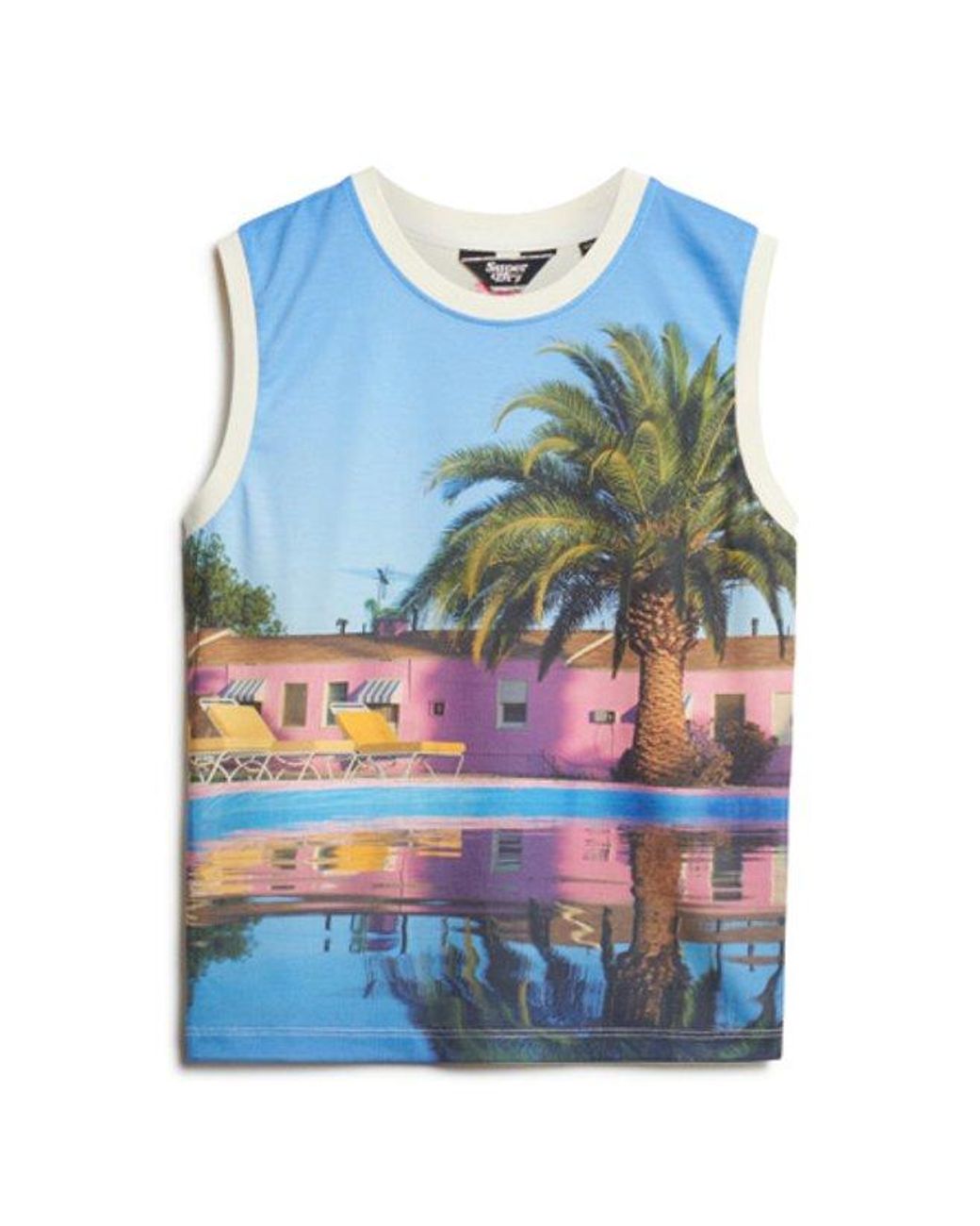 Superdry Blue & Co Sub Print Vest Top