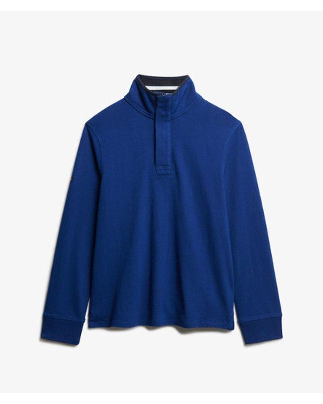 Superdry Blue & Co Cotton Classics Jersey Half Zip Sweatshirt for men